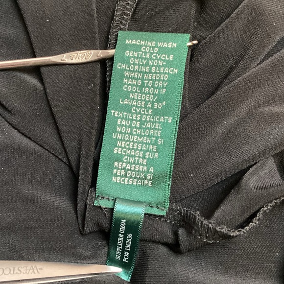 LAUREN Ralph Lauren Sleeveless Asymetric Knit Dress Black - Picture 8 of 9